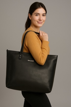 Cartera Ellen cuero negro - comprar online