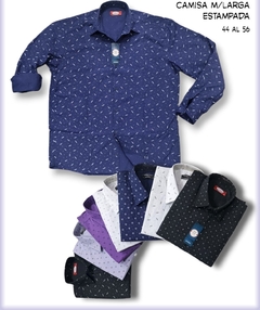 CAMISAS MANGAS LARGAS ESTAMPADAS MODERNAS TALLE GRANDE
