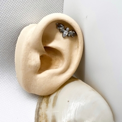 Labret Morcego Zircônia Branca (Piercing Orelha) - comprar online