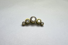 Labret Cluster Meia Lua Dourado (Piercing Orelha) - comprar online