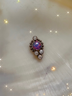 Labret Camafeu Opala Roxa (Piercing Orelha | Boca) - comprar online