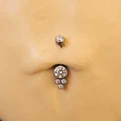 Piercing Banana Titânio 4 Zircônias (Umbigo) na internet