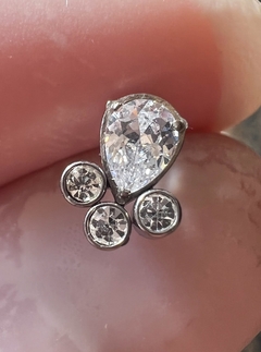 Labret Gota Zircônias (Piercing Orelha | Medusa)