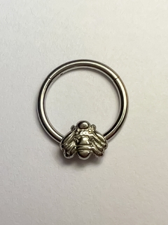 Argola Titânio Clicker Abelha (Septo | Daith)