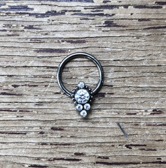 Argola Clicker Indiana Camafeu Zircônias (Septo | Daith | Hélix) na internet