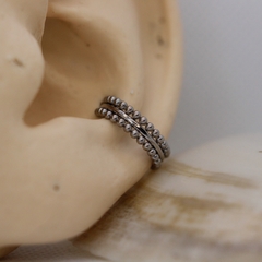 Argola clicker aço cirúrgico (Conch Piercing) - Galaxy Piercings