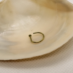 Argola Dourada Dring Titânio 1mm (Piercing Nariz) na internet