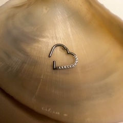 Clicker Coração Zircônia (Piercing Orelha | Daith) - Galaxy Piercings