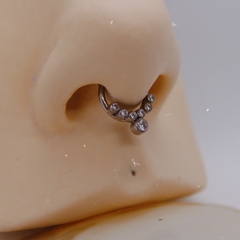 Argola Titânio Sete Zircônias (Septo | Daith) na internet