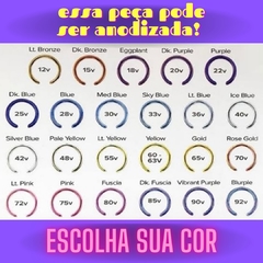 Argola Cravejada Corrente Titânio (Conch Píercing) - comprar online