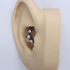 Argola Clicker Indiana Titânio (Daith | Septo) - Galaxy Piercings