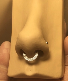Argola Titânio Cravejada Dupla (Septo | Daith)