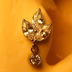 Labret Flor De Lis Titânio Pingente Flat | Tragus