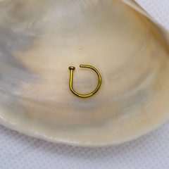 Argola Dourada Dring Titânio 1mm (Piercing Nariz)