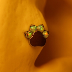 Labret Titânio Patinha Opala (Píercing Orelha) - comprar online