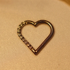 Clicker Coração Zircônia (Piercing Orelha | Daith)