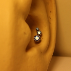 Labret Cascata Zircônia Azul (Piercing Orelha) - loja online