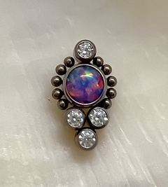 Labret Camafeu Opala Roxa (Piercing Orelha | Boca)
