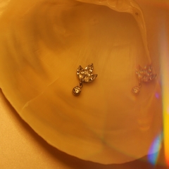 Labret Flor De Lis Titânio Pingente Flat | Tragus - loja online