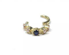 Argola Zircônia Colorida Ouro 18k (Piercing Orelha) - loja online