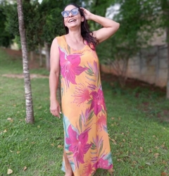 Imagem do vestido longo de flores