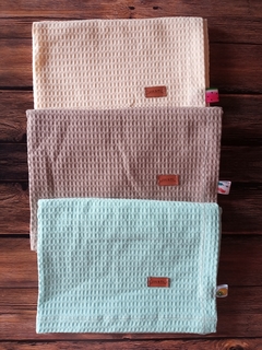 Manta nido de abeja color visón - comprar online