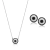 Conjunto Raios Zircônia Negra