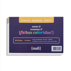 Fichas Coloridas Nalí 4x6