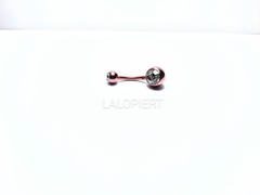 Piercing Ombligo Doble Strass Beige