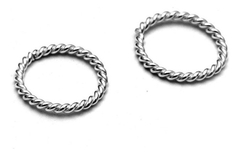 Argollita Sinfin Trenzada (6mm) Plata 925.