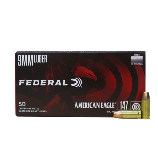 MUNIÇÃO FEDERAL 9MM 147GR FMJ