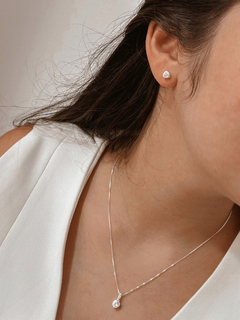Conjunto Coração Cravejado na Lateral - comprar online