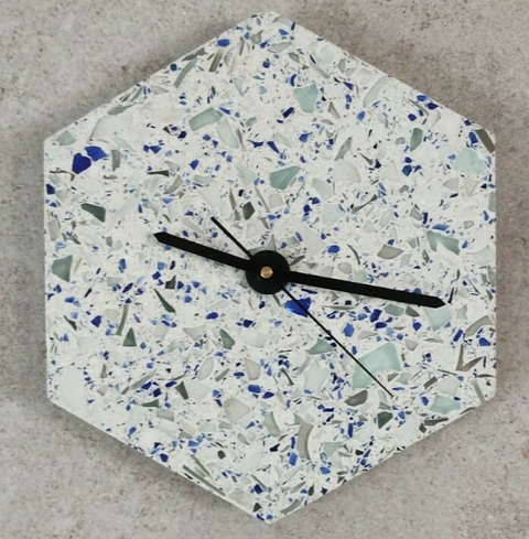 Reloj Hexagonal - Modelo Mediterraneo