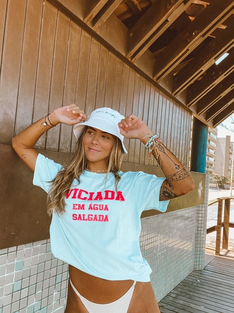 T-shirt viciada em água salgada