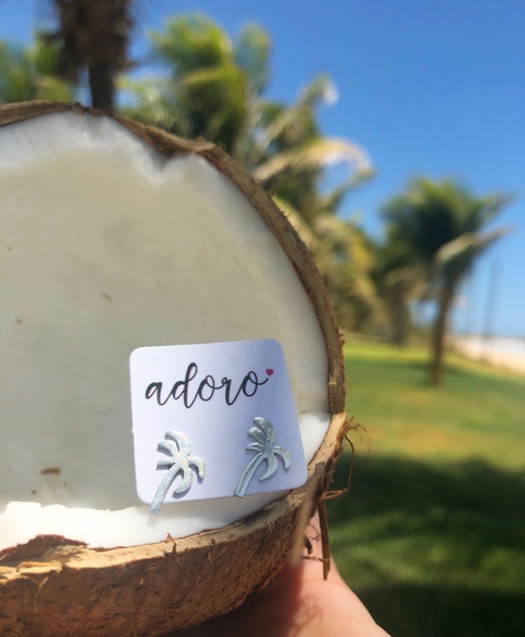 Brinco de coqueiro PRATA 925