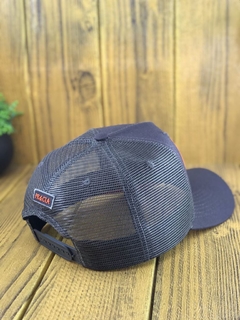 Boné Premium - Cinza e Laranja - loja online