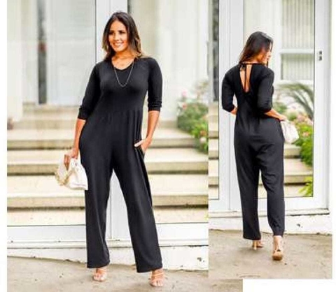 Macacão Longo com bolsos