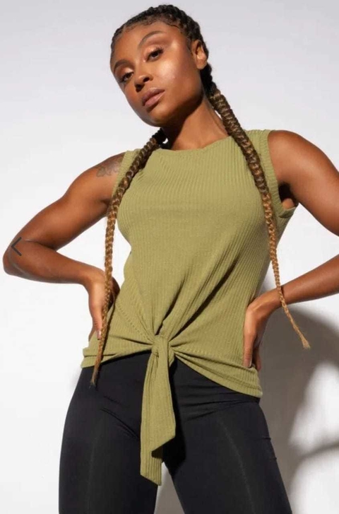 Camiseta Canelada Nó Fitness