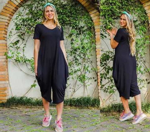 Macacão Midi Detalhes Lateral