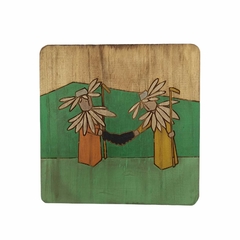 Cuadros chicos tallados en madera