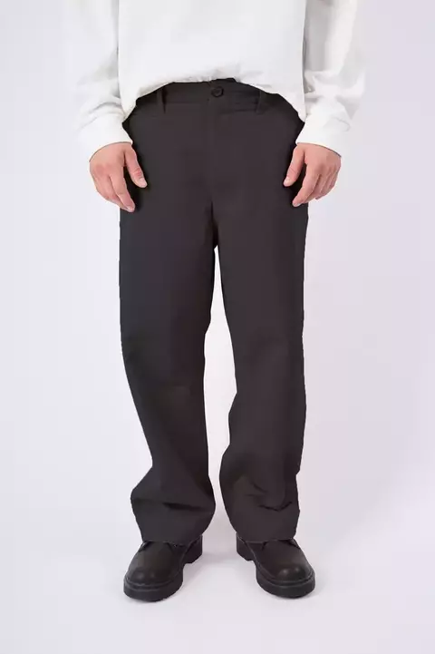 PINKER PANTALON DE GABARDINA NEGRO MOM