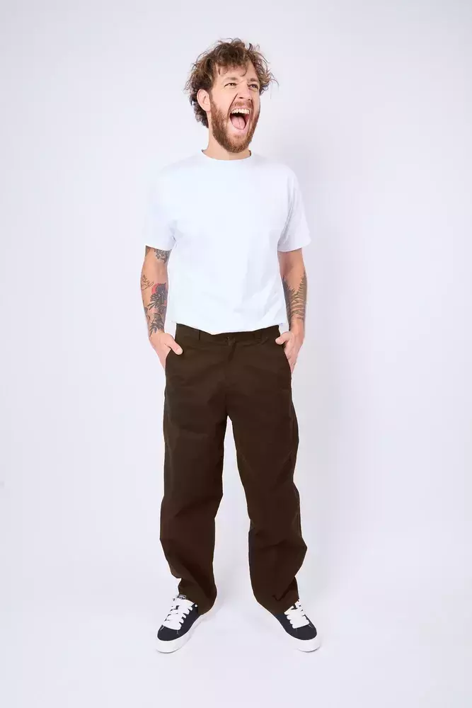 PANTALON GABARDINA MARRON CAPTAIN FIN BENEDICT MOM