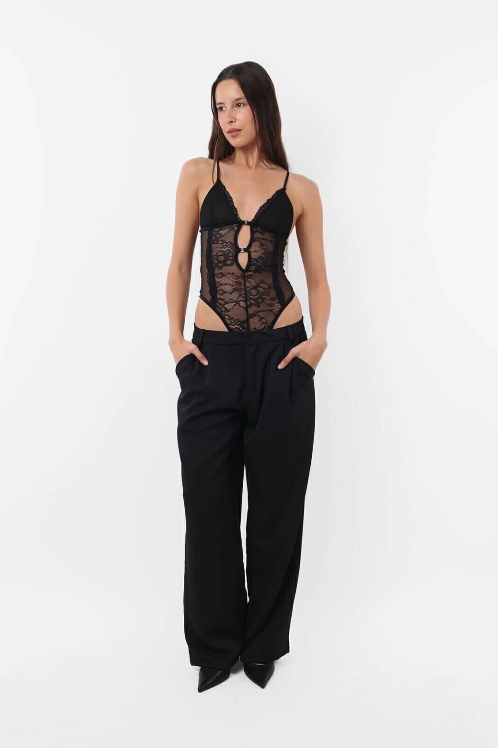 BODY LENCERO TOP WHITE TRANSPARENTE