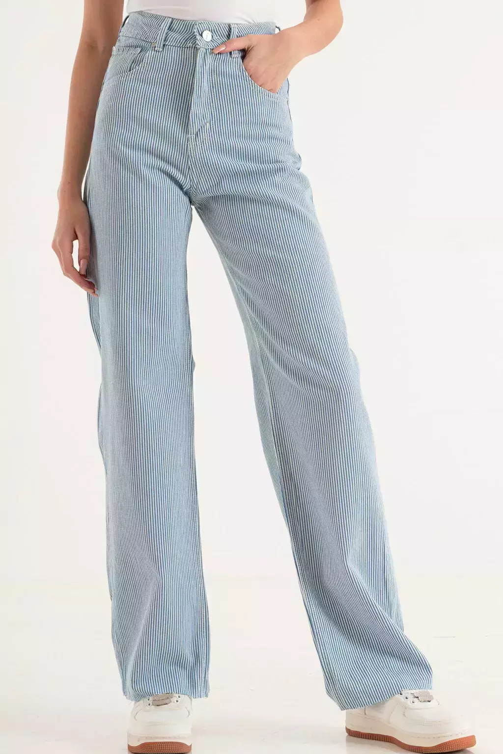 PANTALON A RAYAS WIDE LEG JULIEN