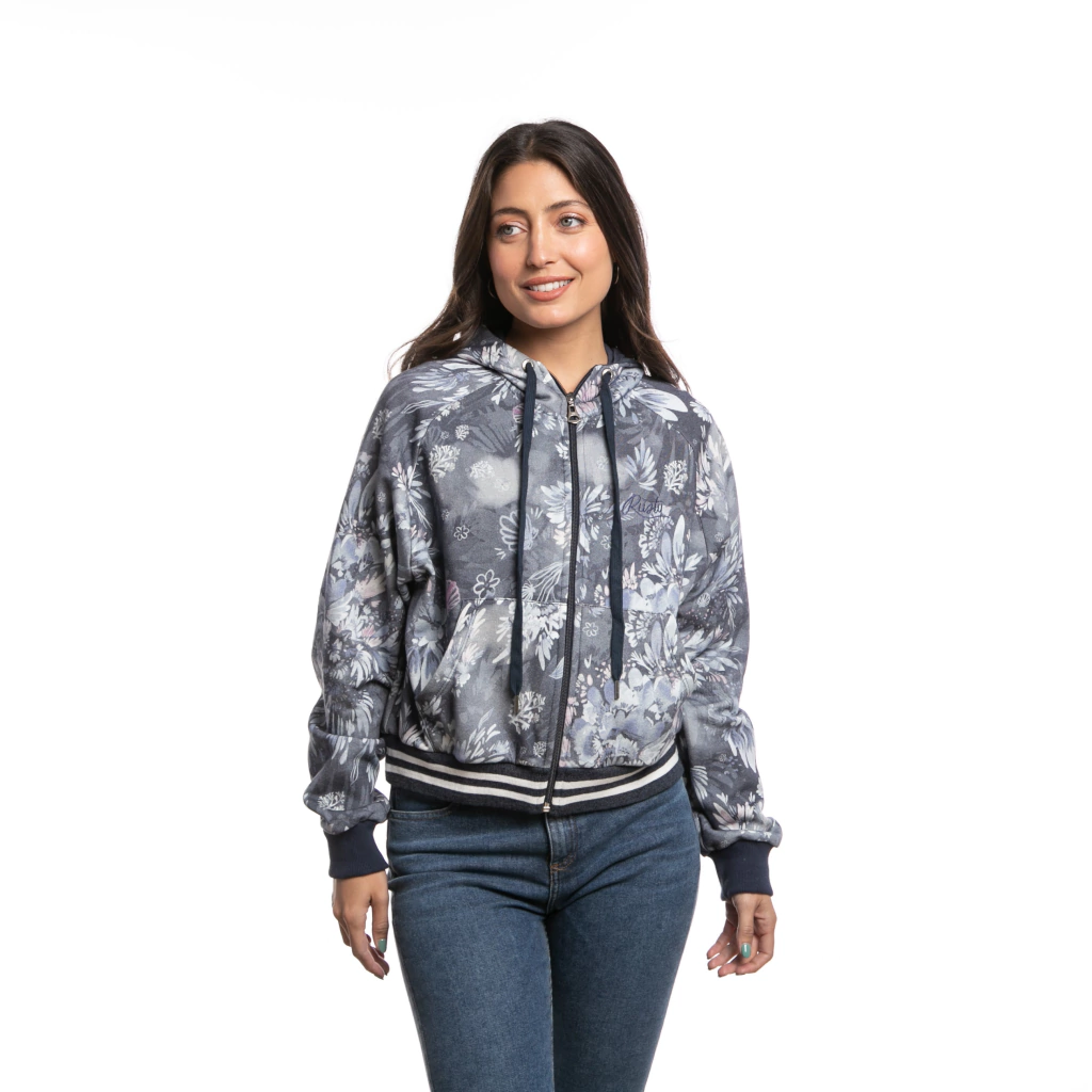 CAMPERA RUSTY FLOWER AZUL