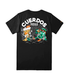 REMERA CUERDOS FRIENDS NEGRO