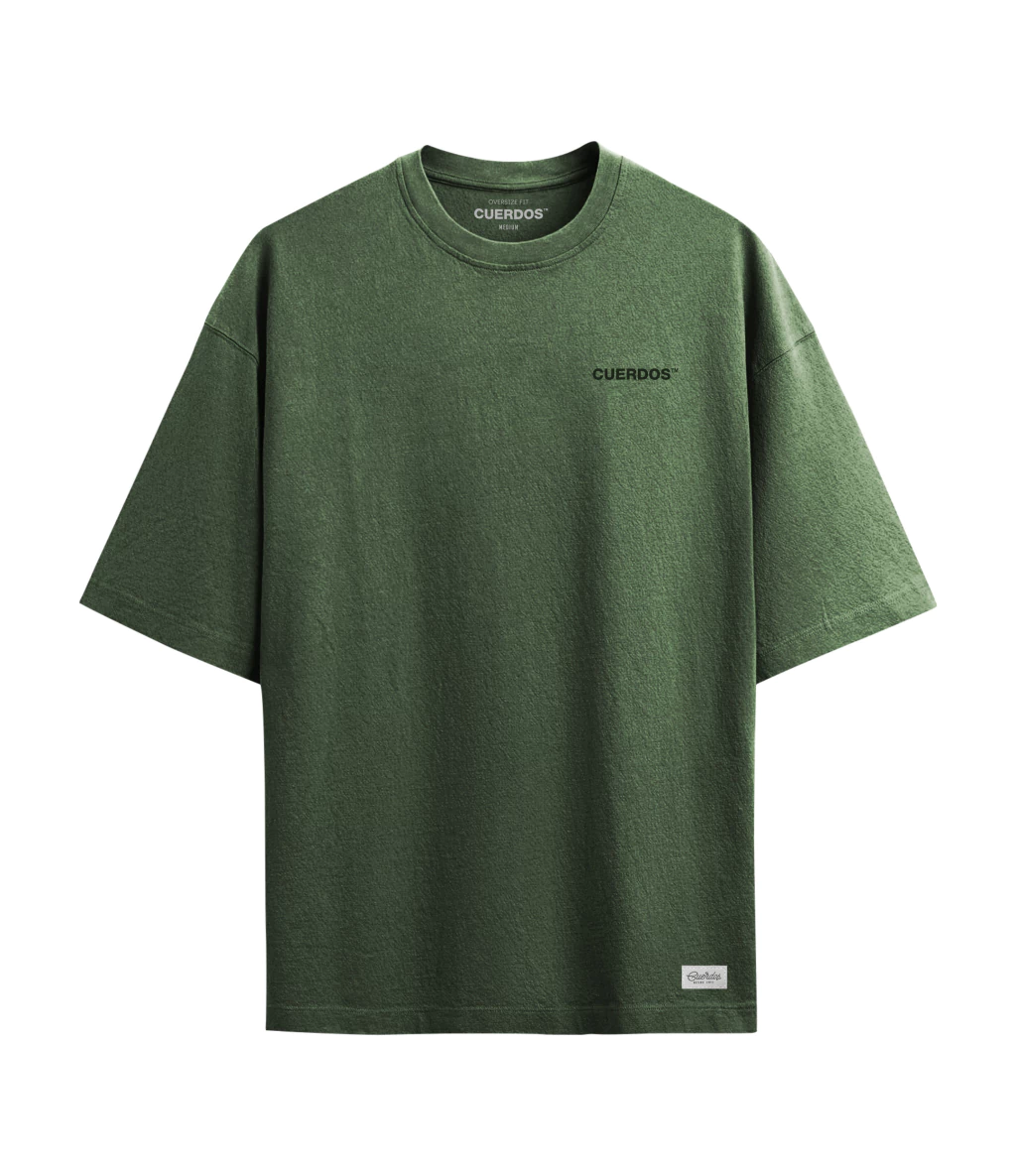 REMERA CUERDOS OVERSIZE PRAGA VERDE