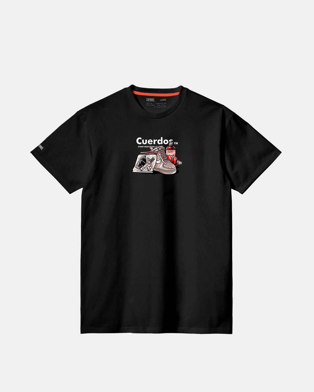 REMERA CUERDOS URBAN NEGRO