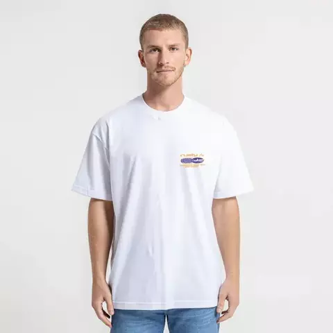 Remera Rusty Surf Contest HB blanca oversize para hombre vista de frente