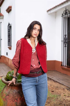 CHALECO SHABBY ESPIGADO con piel reversible - comprar online